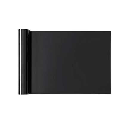 Heat Transfer Vinyl, 304.8 x 21336mm, Glossy Black HTV Iron on Vinyl Roll, Easy to Cut and Weed, Strong Adhesion, Compatible with Cutting Machines, for Various Materials, T-shirts, Pillows, Hats