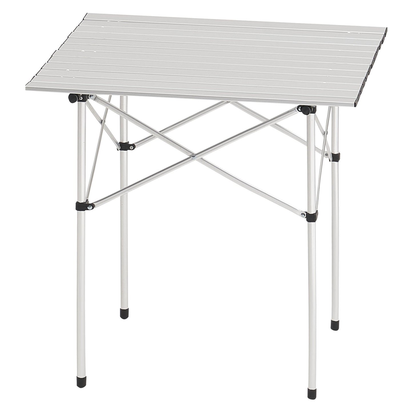 Folding Camping Table, Portable Roll Up Side Tables, Small Lightweight Aluminum Beach Table, Compact with Carry Bag, for Outdoor Cooking, Tailgating, Grilling, Picnic, Travel, Silver