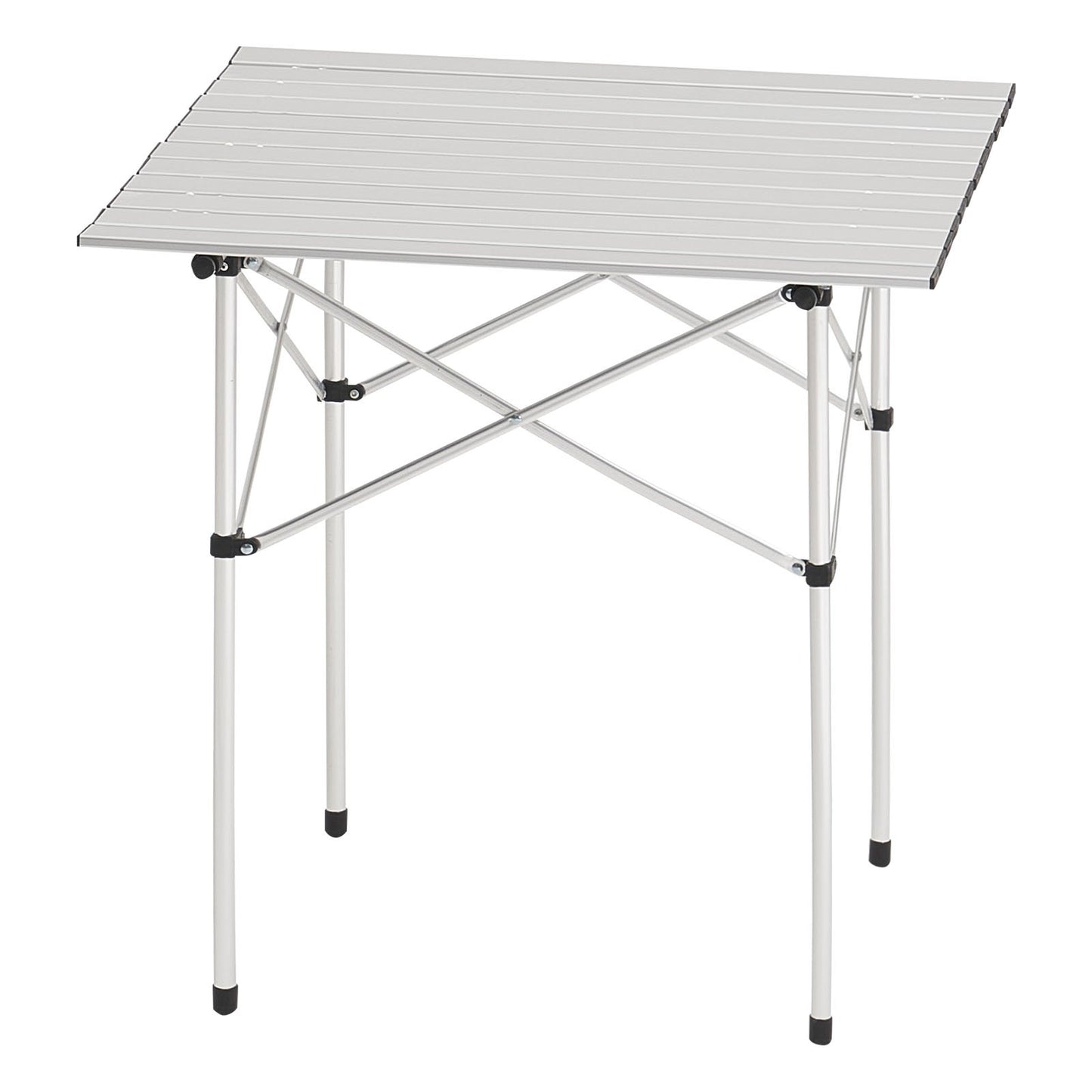 Folding Camping Table, Portable Roll Up Side Tables, Small Lightweight Aluminum Beach Table, Compact with Carry Bag, for Outdoor Cooking, Tailgating, Grilling, Picnic, Travel, Silver