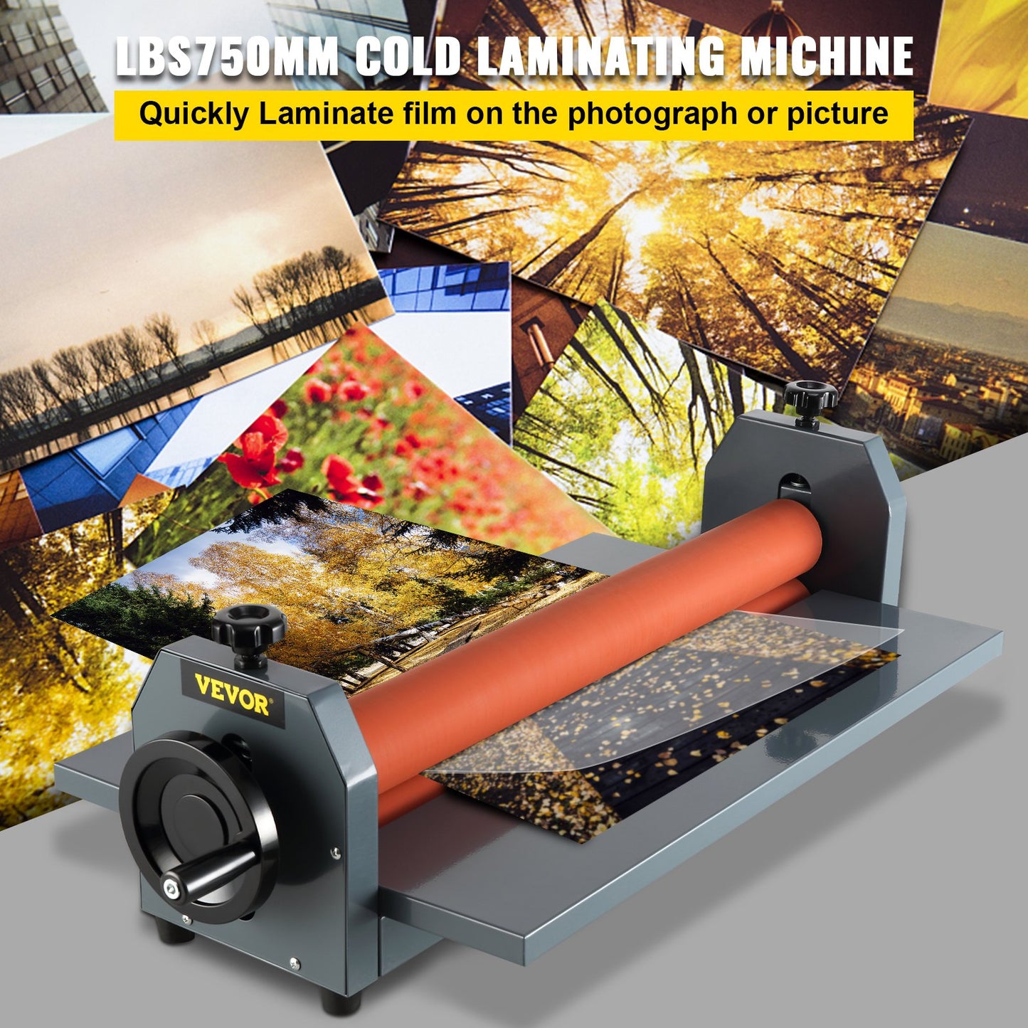 29.5" 750MM Manual Cold Roll Laminator Vinyl Photo Film Mounting Laminating Machine Cold Roll Laminating Machine