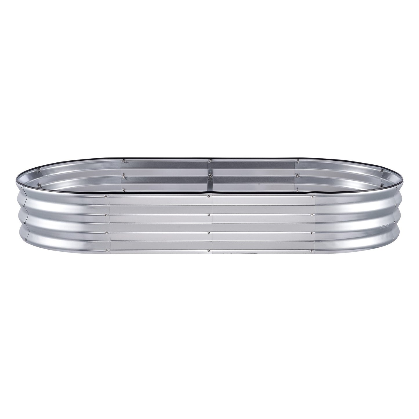 Raised Garden Bed, 71.9 x 36.4 x 11 inch Galvanized Metal Planter Box, Outdoor Planting Boxes with Open Base, for Growing Flowers/Vegetables/Herbs in Backyard/Garden/Patio/Balcony, Silver