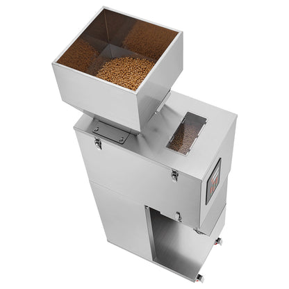 Particle Filling Machine, 0.044-6.6 lbs/20-3000g, Automatic Filler Machine with Foot Pedal, Stainless Steel Weighing Filling Machine, Weigh Filler for Beans Seeds Grains Tea Granular Packing