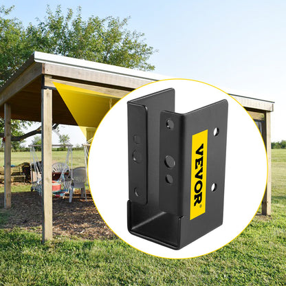 Concealed Joist Hanger, 2 x 4" Outdoor Accent Concealed-Flange, Pack of 12 Concealed Joist Bracket, Q235 Steel Plate Powder-Coated Concealed Face Mount Joist Hanger for 2 x 4" Beam Swing