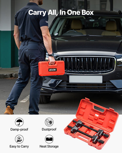 Strut Spring Compressor, 2 Pack, Heavy Duty Coil Spring Compressor Tool with 10.4 Inches(256 mm) Range, Compatible with 0.86 inches(22 mm) Hex Sockets, Fit for Car Truck Motorcycle, Black