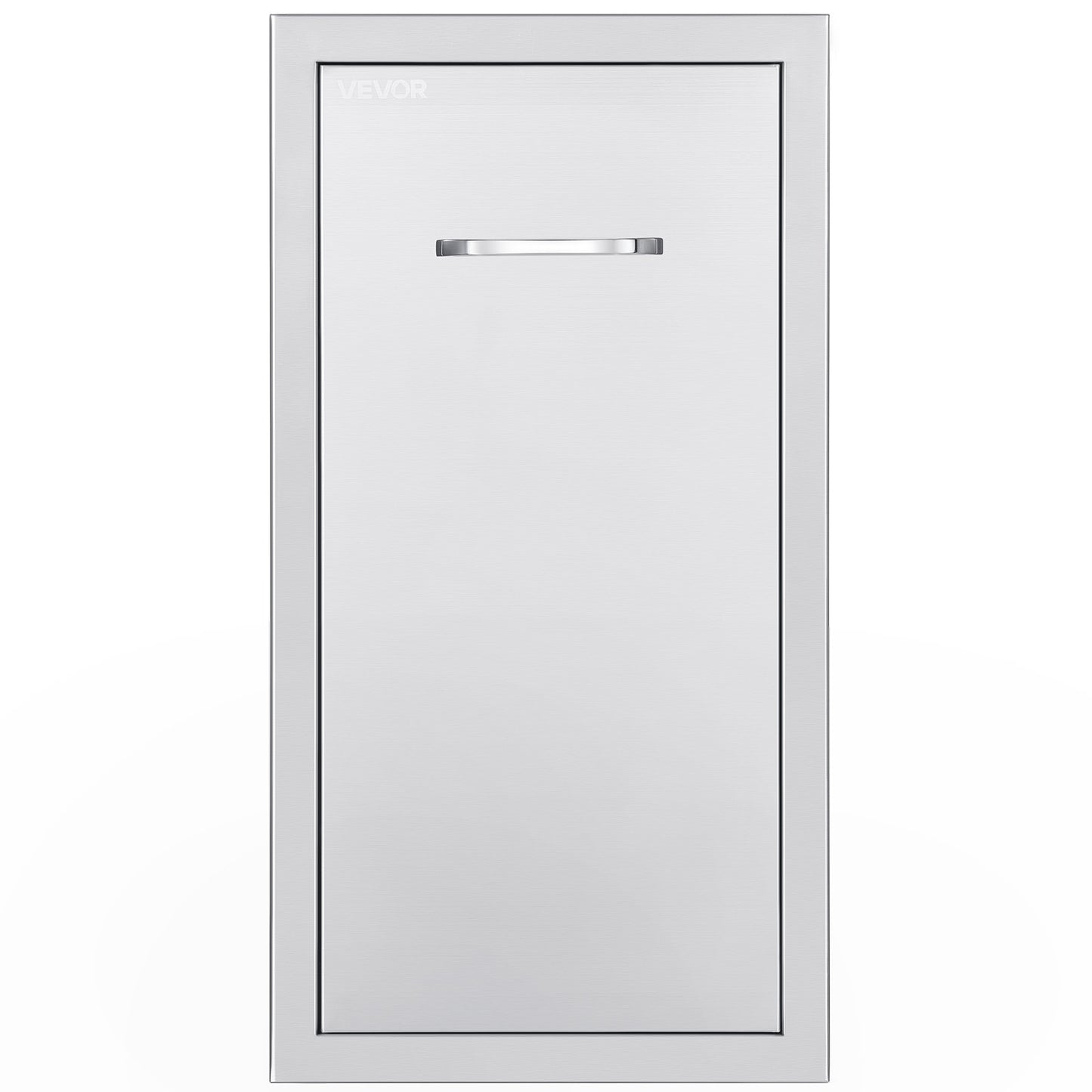 Outdoor Kitchen Trash Drawer, 13.54"W x 19.61"D x 25.79"H Interior Storage, Multi-Purpose Outdoor Kitchen Drawers Stainless Steel, 55 lbs Max Capacity per Tier, for Outdoors BBQ Island Kitchens