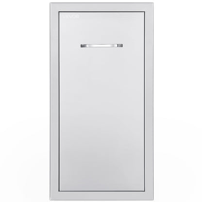 Outdoor Kitchen Trash Drawer, 13.54"W x 19.61"D x 25.79"H Interior Storage, Multi-Purpose Outdoor Kitchen Drawers Stainless Steel, 55 lbs Max Capacity per Tier, for Outdoors BBQ Island Kitchens