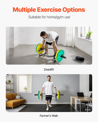 Trap Bar Hex Bar, 50mm Hex Barbell, 240 kg Capacity Shrug Bars, Weightlifting and Strength Training Equipment, Home Gym for Squats, Deadlifts, Shoulder Presses, Black