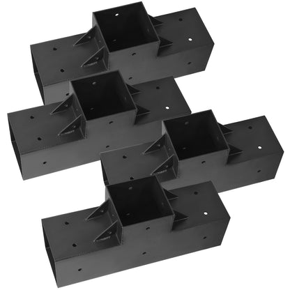 Pergola Kit 4-Pack, T-Shaped 4x4 (Actual 92 x 92 mm), 3-Way Pergola Brackets DIY Woodworking Gazebo Bracket Kit with Screws for 92 x 92 mm Wood Beams in Actual Size for Outdoor Party Banquet
