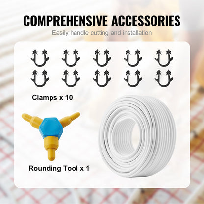 PEX-AL-PEX-Rohr, 100 m, 16 mm Durchmesser, Aluminium-Kunststoff-Verbundrohr, Sauerstoffsperre, PEX-Rohr für Fußbodenheizung, 2 mm Wandstärke, PEX-Rohr mit innerer Aluminiumschicht für Fußbodenheizung