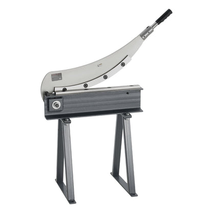 Guillotine Shear, 500 mm Bed Width Benchtop Cutter, Manual Hand Plate Shear for Metal Sheet Processing, with Q235 Material, High Precision, Stand, for PCB, Aluminum, Steel, Copper, Plastic