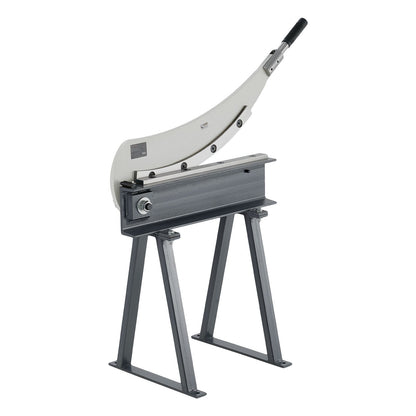 Guillotine Shear, 500 mm Bed Width Benchtop Cutter, Manual Hand Plate Shear for Metal Sheet Processing, with Q235 Material, High Precision, Stand, for PCB, Aluminum, Steel, Copper, Plastic