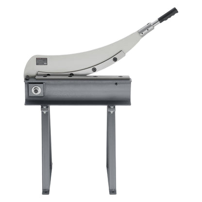 Guillotine Shear, 500 mm Bed Width Benchtop Cutter, Manual Hand Plate Shear for Metal Sheet Processing, with Q235 Material, High Precision, Stand, for PCB, Aluminum, Steel, Copper, Plastic