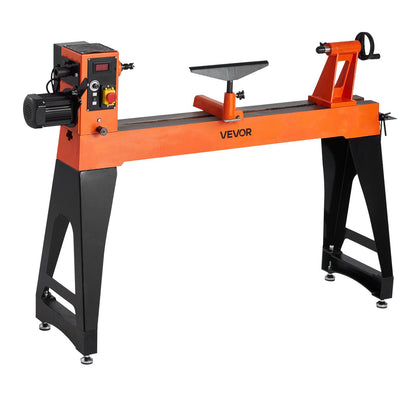 Woodworking Lathe, 1500W / 2 HP, Wood Lathe Machine with 0 to 3200 RPM Variable Speed, 457 x 1020 mm Workbench, Brushless DC Motor, Cast Iron Body, Tool Rest, for Medium to Large Projects Woodworking