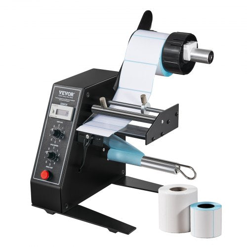 Automatic Label Dispenser, Width 0.6"-4.9"/15-125 mm, Length 0.1"-5.9"/3-150 mm, Automatic Label Stripper Label Separating Machine, Speed Adjustable Label Applicator, Auto Counting 0-999999