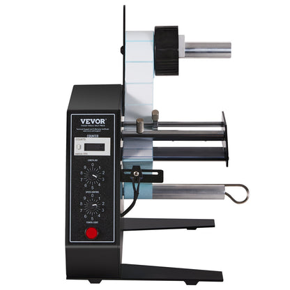 Automatic Label Dispenser, Width 0.6"-4.9"/15-125 mm, Length 0.1"-5.9"/3-150 mm, Automatic Label Stripper Label Separating Machine, Speed Adjustable Label Applicator, Auto Counting 0-999999