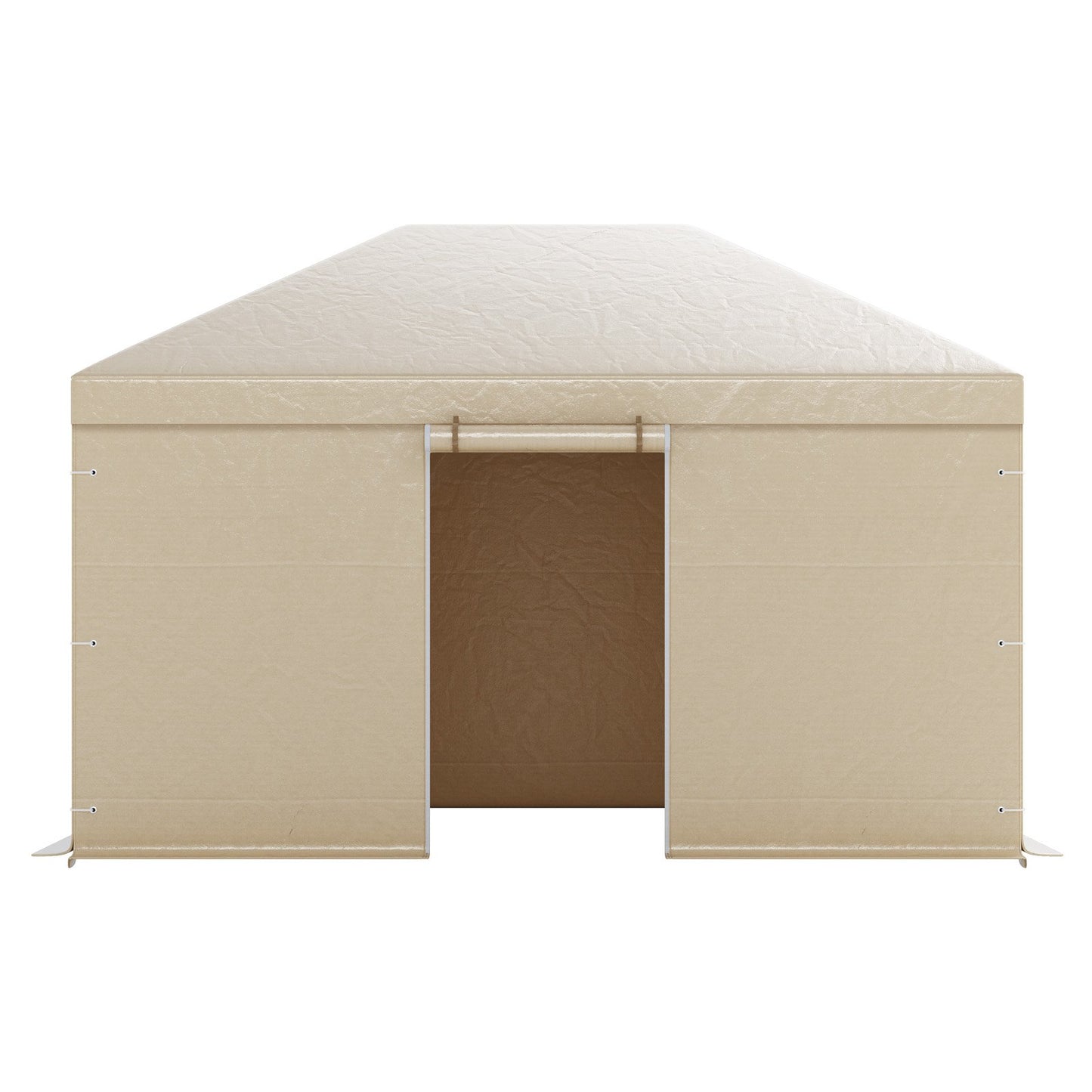 Winter Gazebo Cover Fits 3.08 x 4.39 m Hardtop Gazebos, All-Weather Gazebo Cover with Sidewalls & Windows, High-Density PE Material, Enclosed Storage Shelter Covers, Gazebos not Included