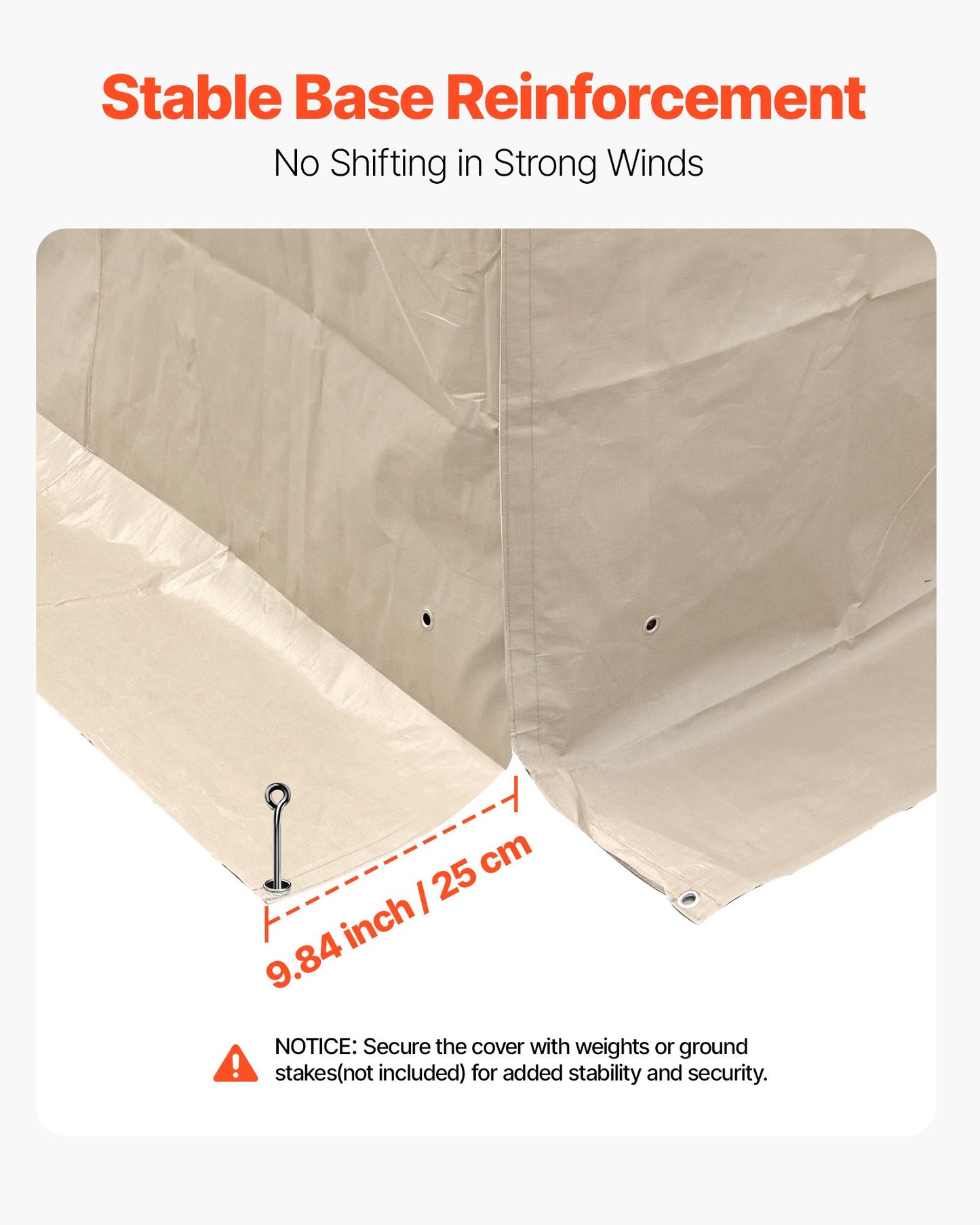 Winter Gazebo Cover Fits 3.68 x 4.9 m Hardtop Gazebos, All-Weather Gazebo Cover with Sidewalls & Windows, High-Density PE Material, Enclosed Storage Shelter Covers, Gazebos not Included