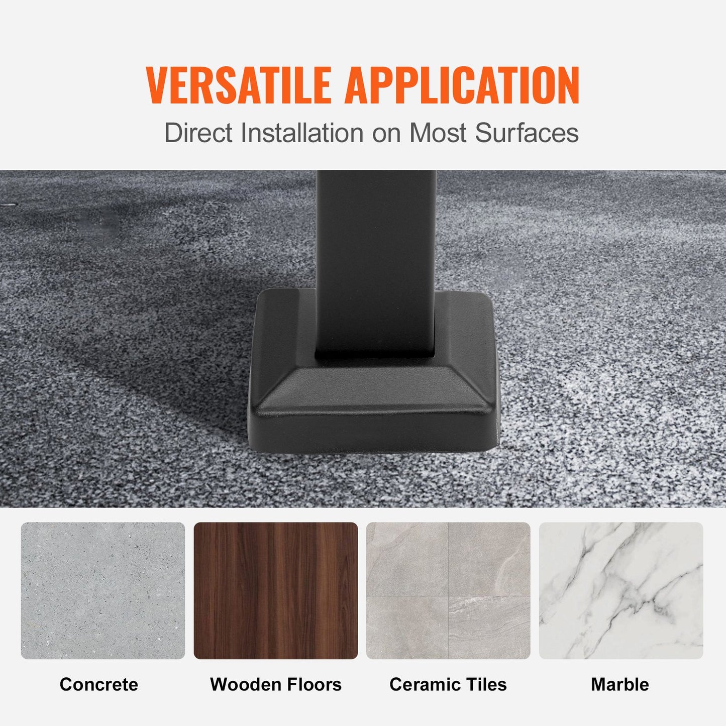 Wrought Iron Handrail, Fit 1 or 2 Steps Outdoor Stair Railing, Adjustable Front Porch Hand Rail, Black Transitional Hand railings for Concrete Steps or Wooden Stairs with Installation Kit