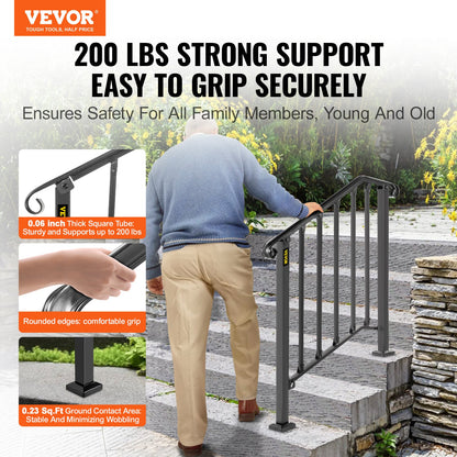 Iron X Handrail Picket #2 Railing Rail Fits 2 Steps