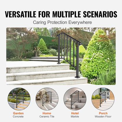 Iron X Handrail Picket #2 Railing Rail Fits 2 Steps