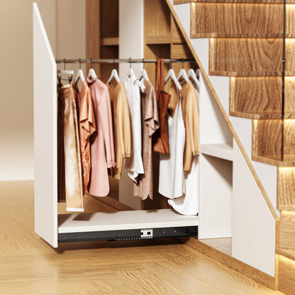 Undermount Drawer Slides, 24 inch, Full Extension Ball Bearing Under Stair Cabinet Rails, 260 LB Load Capacity Heavy Duty Bottom Stair Cabinet Glides Track Runners,for DIY Replacement, Black