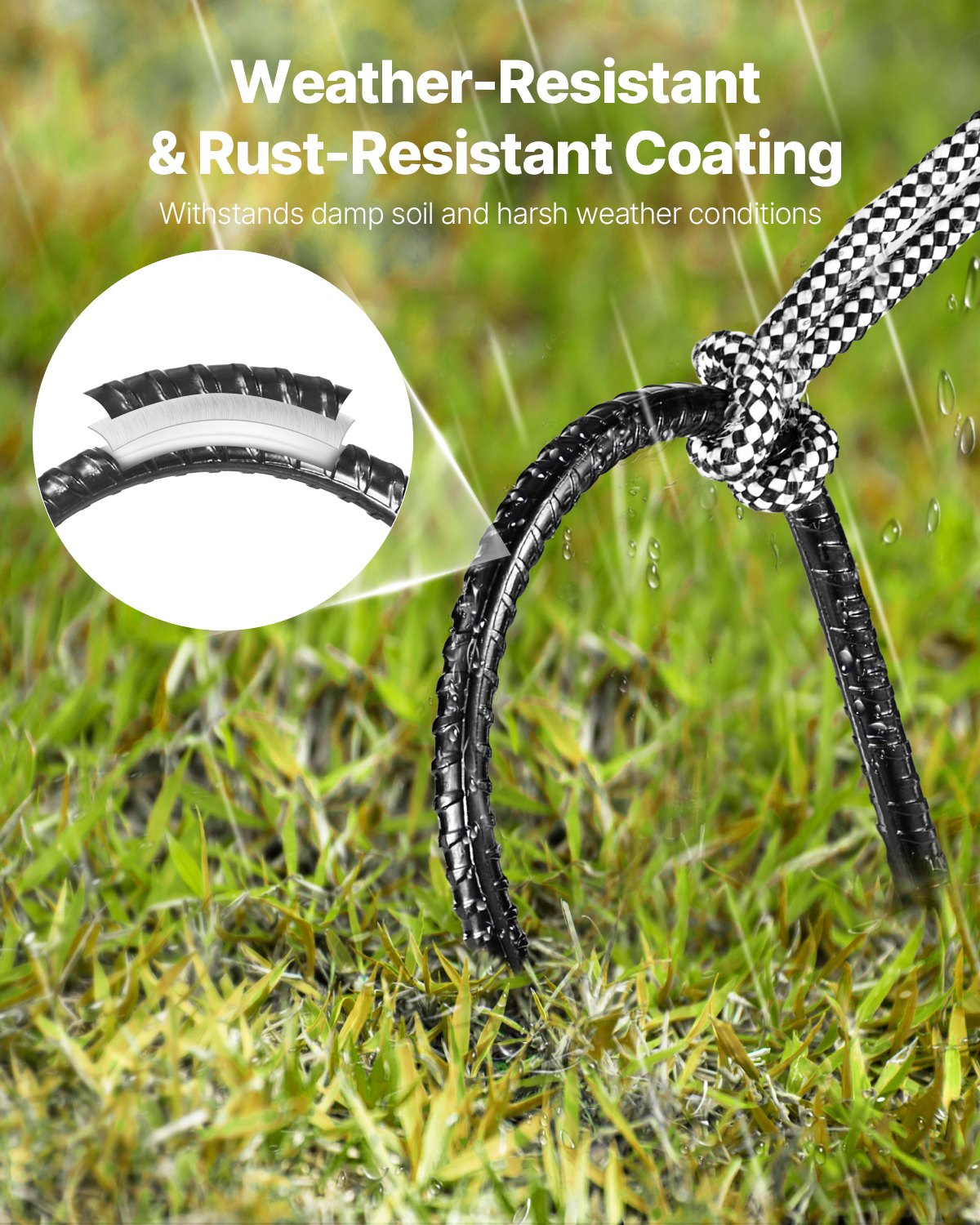 12-Zoll-8er-Packung Bewehrungsstäbe 304,8 x 82,04 mm Hochleistungs-U-förmige verzinkte Bodenanker