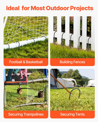 12-Zoll-8er-Packung Bewehrungsstäbe 304,8 x 82,04 mm Hochleistungs-U-förmige verzinkte Bodenanker