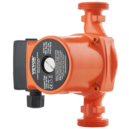 LPS25-4S-180 Hot Water Recirculating Pump, 220V, 72W 50LPM Hot Water Circulation Pump, 38 mm(1.5") Threaded NPT 3-Speed Circulator Pump, Quiet Operation Circulator Pump for Home Water Heater System