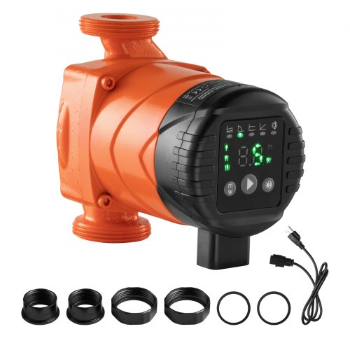 LPS25-4BP/130 High Efficiency Circulator Pump, 42 LPM, 4 m Max Lift Cast Iron Hot Water Recirculating Circulation Pump, Threaded Connection, Check Valve, Quiet Operation, for Home Heating System