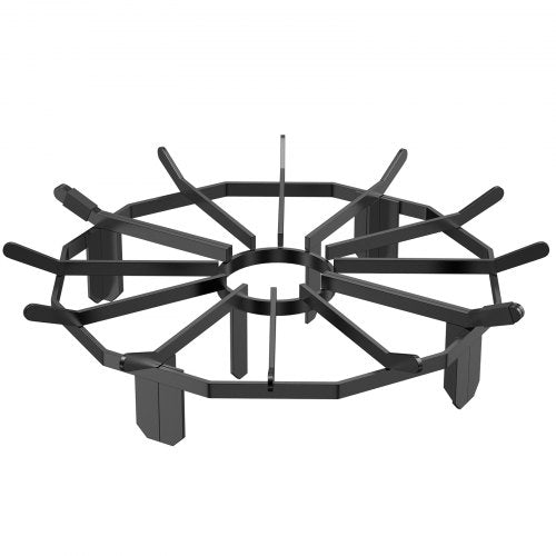 Holzrost, 27 Zoll (ca. 69 cm) großer, robuster Feuerrost mit Rädern und 6 Stützbeinen, massiven, pulverbeschichteten Stahlstangen, Holzhalter für Holzöfen und Feuerstellen beim Camping