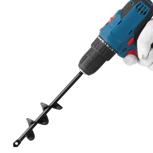 Erdbohrer für Pflanzarbeiten, 40 x 220 mm Spiralbohrer, für 3/8"-Sechskantantrieb-Bohrmaschinen, robustes Werkzeug zum Pflanzen von Blumenzwiebeln, Bohraufsätze für Gartenpfosten- und Zaunlochbohrer