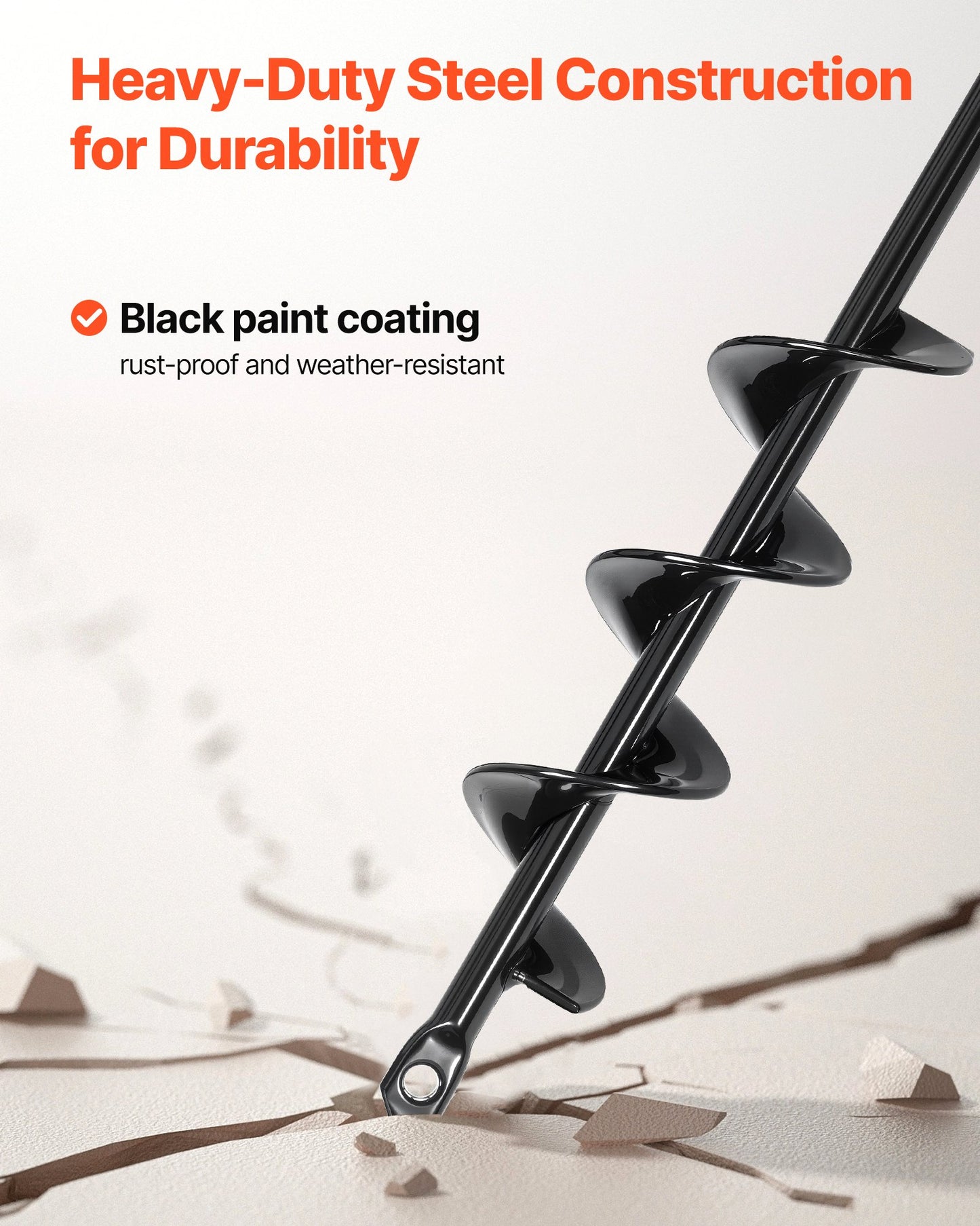 Auger Drill Bit for Planting, 40 x 420 mm Spiral Drill Bit, for 3/8" Hex Drive Drills, Heavy Duty Bulb Planter Tool, Hole Drilling Attachments for Garden Post Hole Digger Fence Digging