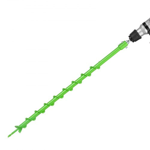 Erdbohrer für Pflanzarbeiten, 60 x 800 mm Spiralbohrer, kompatibel mit 20-mm-Innendurchmesser-Antriebsbohrmaschinen, robustes Werkzeug zum Pflanzen von Blumenzwiebeln, Aufsätze zum Bohren von Pfostenlöchern für Gartenbagger und Zäune