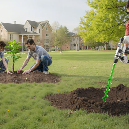 Auger Drill Bit for Planting, 60 x 800 mm Spiral Drill Bit, Compatible with 20mm ID Drive Drills, Heavy Duty Bulb Planter Tool, Post Hole Drilling Attachments for Garden Digger Fence