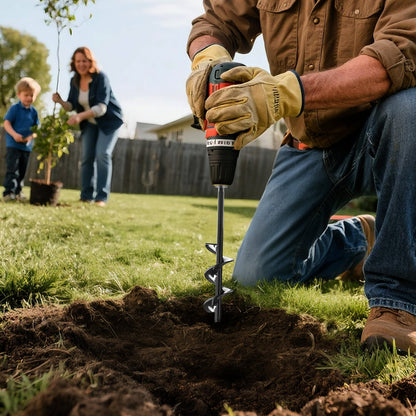 Auger Drill Bit for Planting Set of 2, 40 x 220 mm & 80 x 300 mm, Spiral Drill Bit for 3/8" Hex Drive Drills, Heavy Duty Bulb Planter Tool, Hole Drilling Attachments for Digger