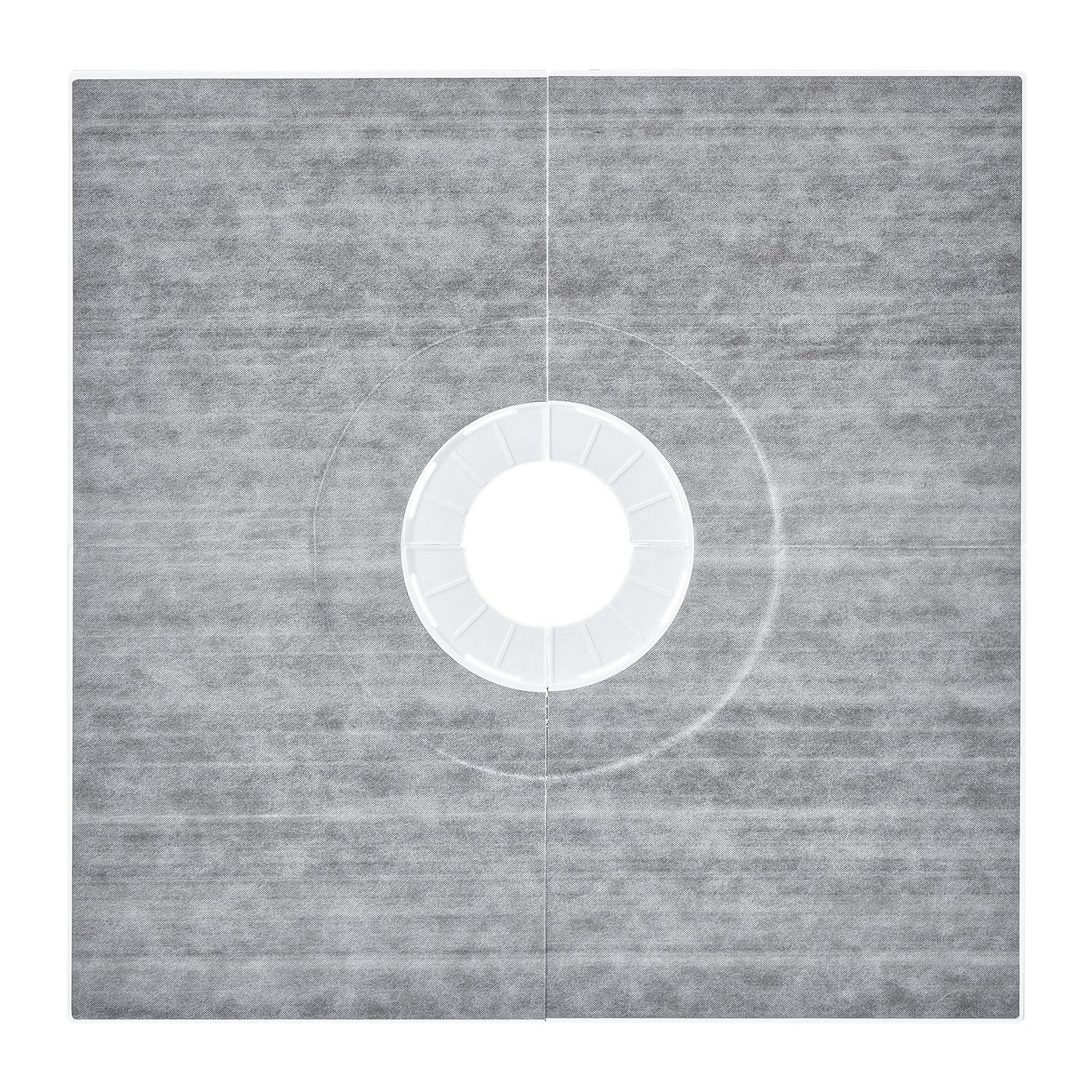 Shower Curb Kit, 914x914mm Shower Pan Kit with 160mm Central Drain, Lightweight EPS Shower Installation Kits with 2 Waterproof Cloths, Shower Pan Slope Sticks Fit for Bathroom