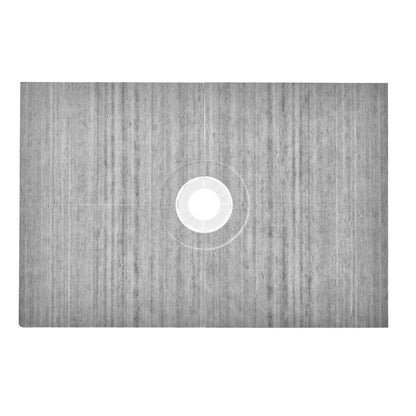 Duschwannen-Set (1219 x 1828 mm) mit 160-mm-Mittelablauf, leichtes EPS-Duschinstallationsset mit 2 wasserdichten Tüchern, Duschwannen-Gefällestangen für Badezimmer