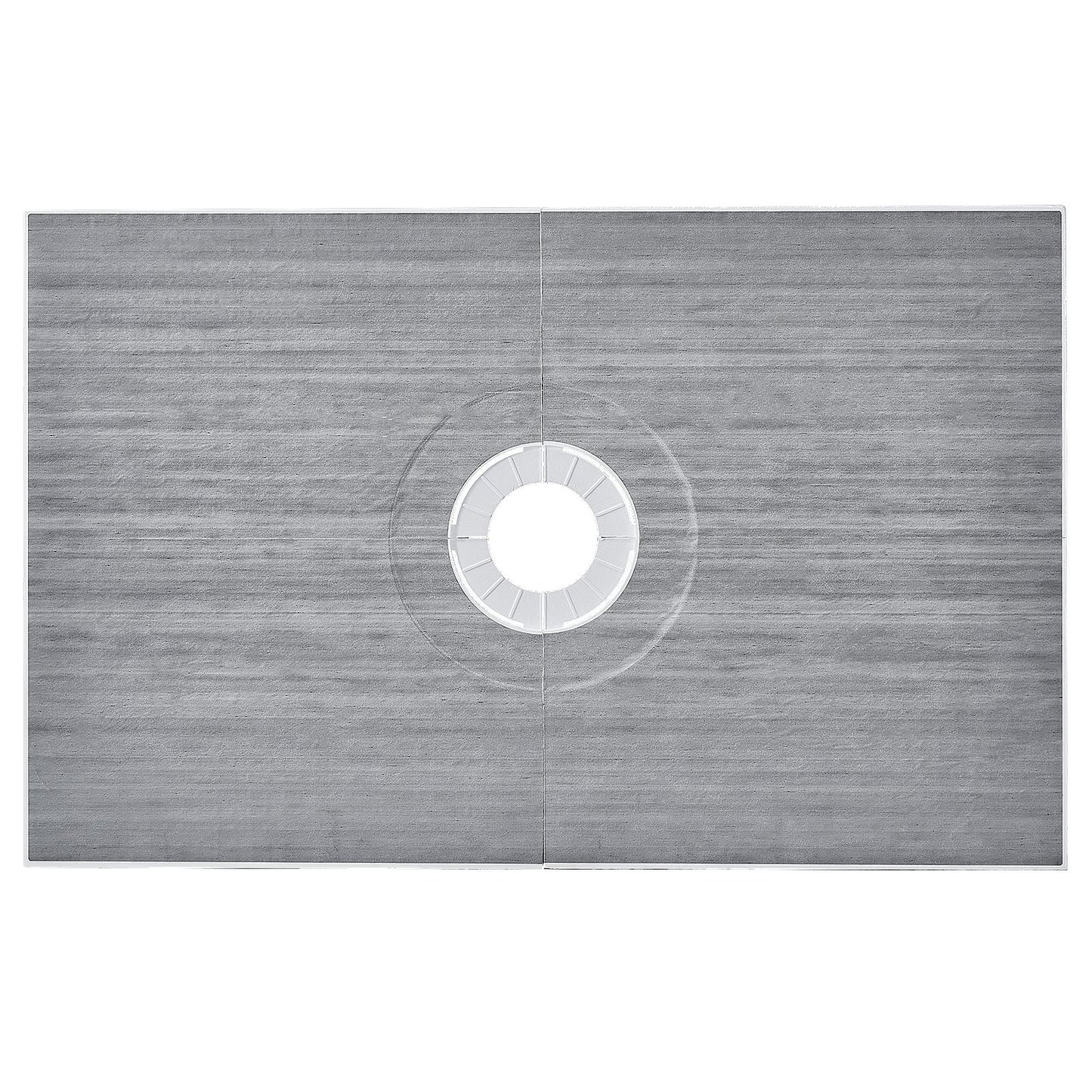 Shower Curb Kit, 1524x965mm Shower Pan Kit with 160mm Central Drain, Lightweight EPS Shower Installation Kits with 2 Waterproof Cloths, Shower Pan Slope Sticks Fit for Bathroom