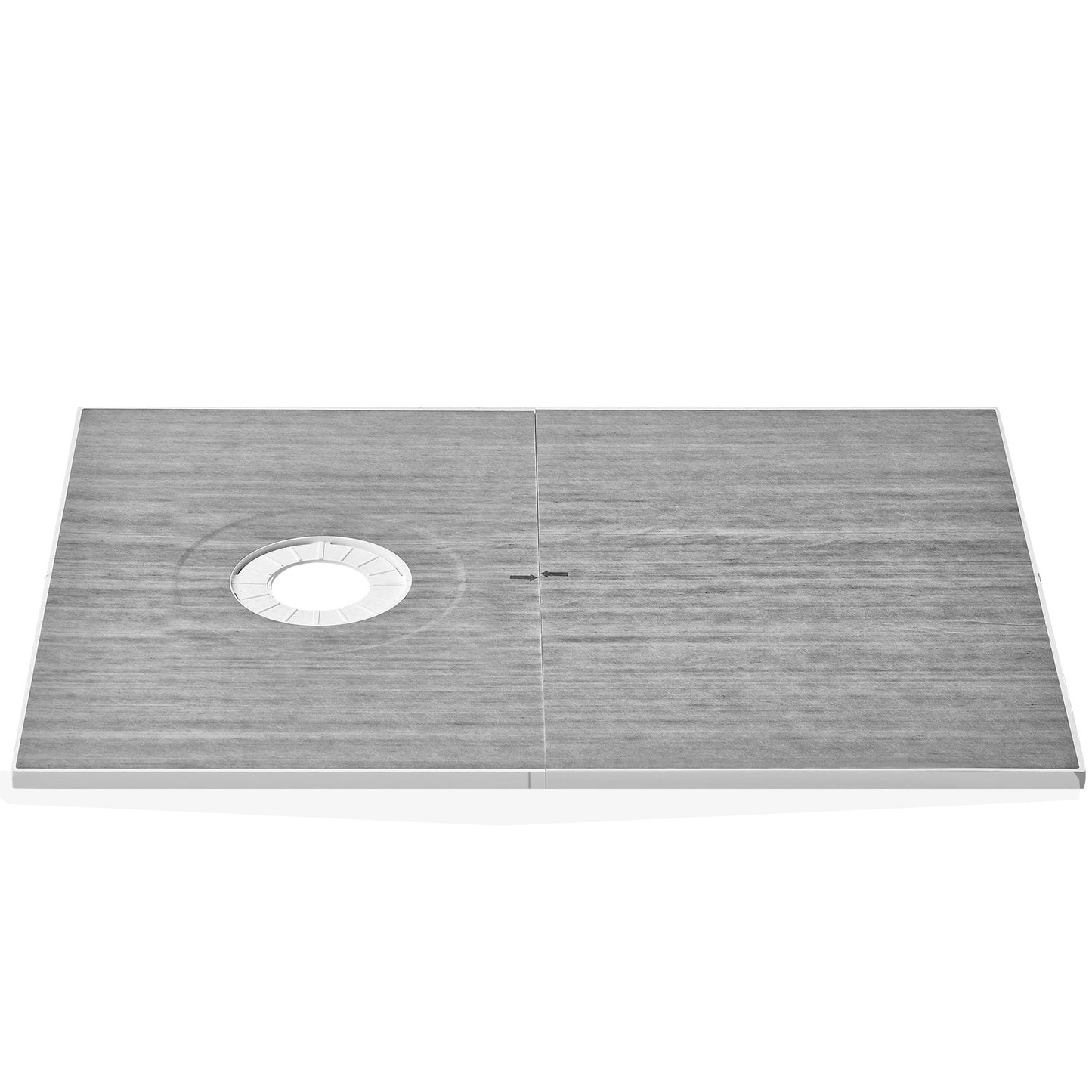 Shower Curb Kit, 1524x965mm Shower Pan Kit with 160mm Offset Drain, Lightweight EPS Shower Installation Kits with 2 Waterproof Cloths, Shower Pan Slope Sticks Fit for Bathroom