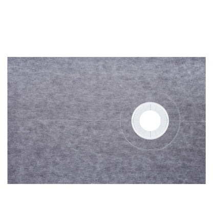 Shower Curb Kit 38" x 60" Watertight Shower Curb Overlay with 4\" PVC Offset Bonding Flange, 4\" Stainless Steel Grate, 2 Cuttable Shower Curb and Trowel, Shower Pan Slope Sticks Fit for Bathr