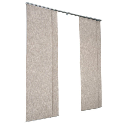 Panel Track Blinds, Extendable Track from 116 cm to 218 cm W, Trimmable Panel Curtains Up to 243cm H, Vertical Blackout Panel Blinds for Sliding Doors, Patio Doors, Room Divider, Windows, Brown
