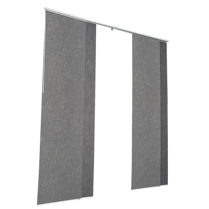 Panel Track Blinds, Extendable Track from 116 cm to 218 cm W, Trimmable Panel Curtains Up to 243cm H, Vertical Blackout Panel Blinds for Sliding Doors, Patio Doors, Room Divider, Dark Gray