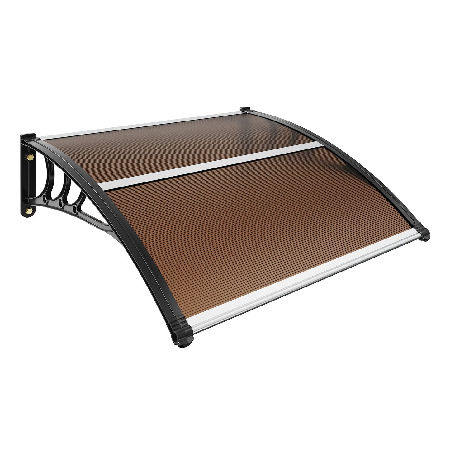 Fenster- und Türvordach 40" x 40", UPF 50+ Polycarbonat, Eingangstür-Außenvordach, Vordach für Sonnenschutz, UV-, Regen- und Schneeschutz, Hohlkammerplatte