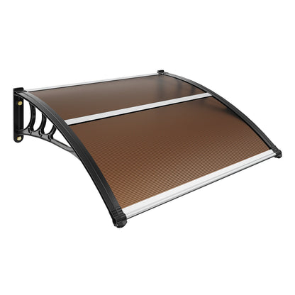 Fenster- und Türvordach 40" x 40", UPF 50+ Polycarbonat, Eingangstür-Außenvordach, Vordach für Sonnenschutz, UV-, Regen- und Schneeschutz, Hohlkammerplatte