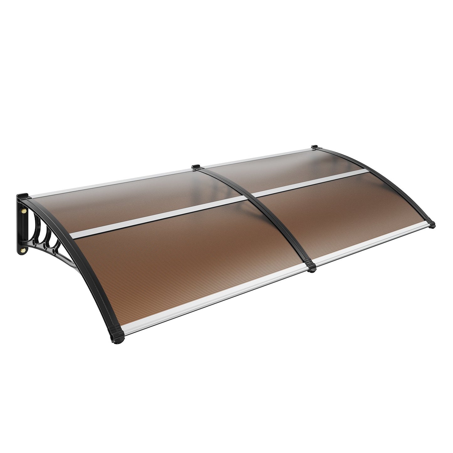 Fenster- und Türvordach 80" x 40", UPF 50+ Polycarbonat, Eingangstür-Außenvordach, Vordach für Sonnenschutz, UV-, Regen- und Schneeschutz, Hohlkammerplatte