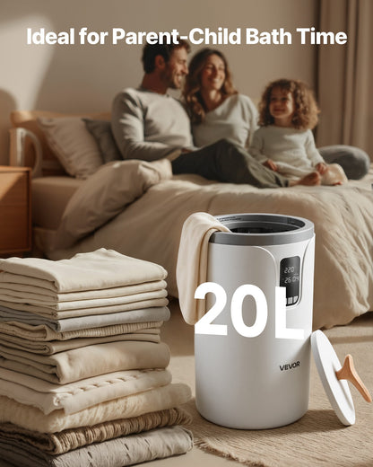 Towel Warmers for Bathroom, Towel Warmer Bucket with 24H Delay Timer & Child Lock & Auto Shut Off for Spa Fits up to 3 Oversized Bath Towels, Blankets, Clothes, Bathrobes, PJ's and More