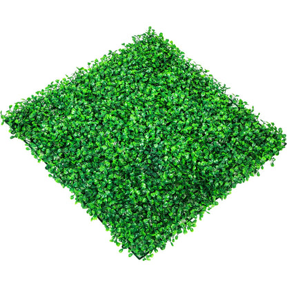 Artificial Boxwood Panel UV 6pcs Boxwood Hedge Wall Panels, Artificial Grass Backdrop Wall 20" X 20" 4 cm Green Grass Wall, Fake Hedge for Decor Privacy Fence Indoor, Outdoor Garden Backyard