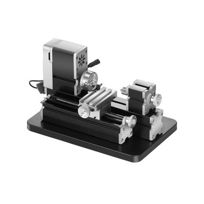 Didactical Mini Metal Lathe Machine, 70 x 130 mm(2.76 x 5.12 in), 36W Power Metal Lathe, 20,000 RPM Speed, with 3-jaw Chuck, Aluminum Alloy Handwheel, for Processing Precision Parts Soft Metals Wood Plastics
