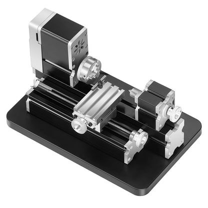 Didactical Mini Metal Lathe Machine, 70 x 130 mm(2.76 x 5.12 in), 36W Power Metal Lathe, 20,000 RPM Speed, with 3-jaw Chuck, Aluminum Alloy Handwheel, for Processing Precision Parts Soft Metals Wood Plastics