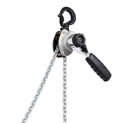 Manual Lever Chain Hoist, 1/2T 500KG Capacity Heavy Duty Come Along, 6M Lift G80 Alloy Steel Chain With Dual Pawl Mechanical Brake, 360° Rotating Hooks, for Warehouse Construction Garage